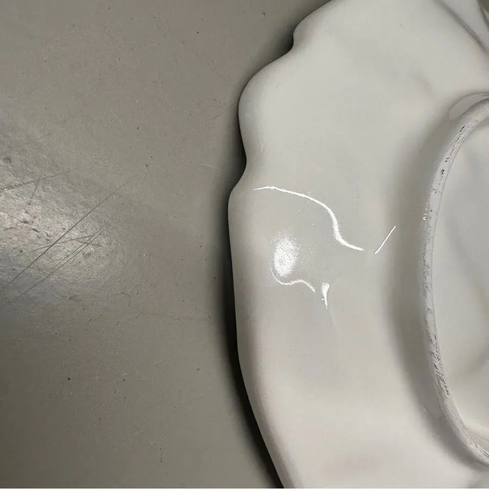 Vintage White Ceramic artichoke Plates